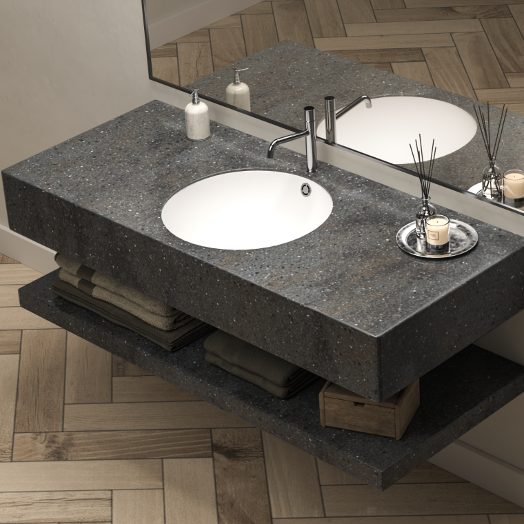 Vasque suspendue sur-mesure en Corian®